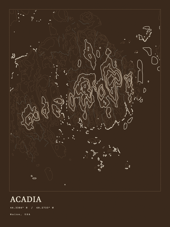 Acadia — Ink print in Atlas Dark