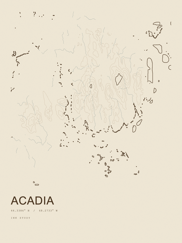 Acadia — Ink print in Atlas Light