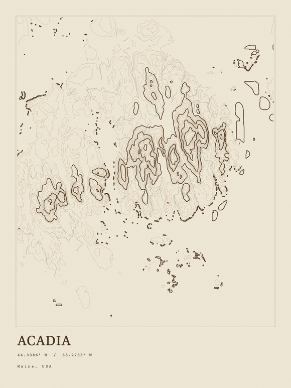 Acadia — Ink print in Atlas Light