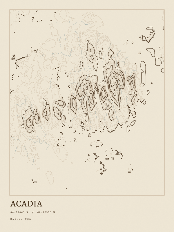 Acadia — Ink print in Atlas Light