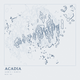 Acadia — Ink print in Blueprint Light (square)