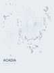 Acadia — Ink print in Blueprint Light