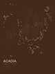 Acadia — Ink print in Desert Dark