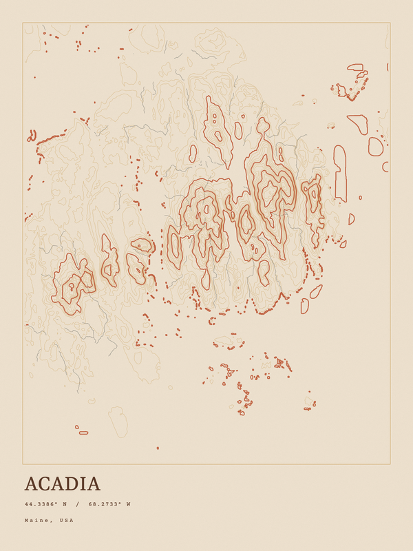 Acadia — Ink print in Desert Light