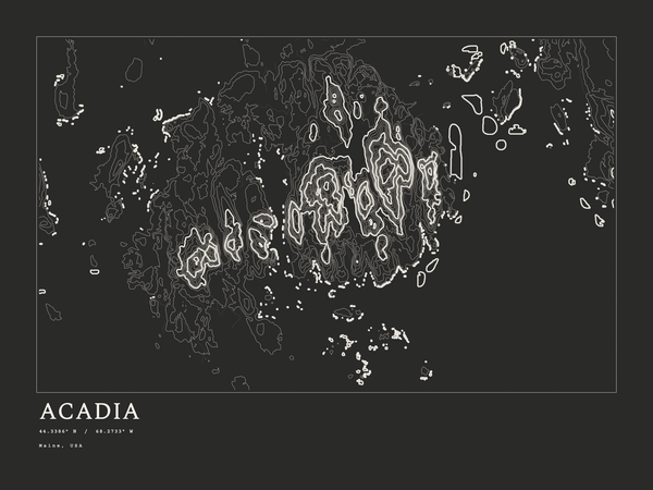 Acadia — Ink print in Ink Dark (landscape)