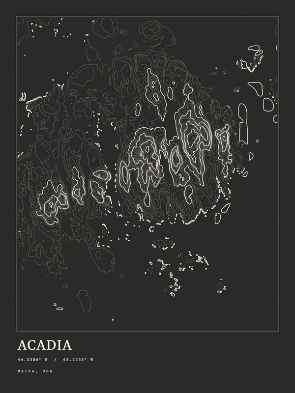 Acadia — Ink print in Ink Dark