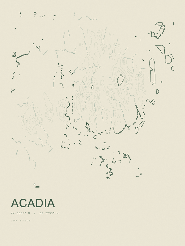Acadia — Ink print in Ranger Light