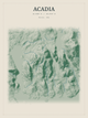 Acadia — Red Relief print in Forest Floor