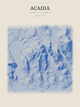 Acadia — Red Relief print in Ultramarine