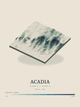 Acadia — Terrain Relief print in Graphite