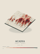 Acadia — Terrain Relief print in Red Earth