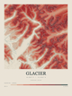 Glacier — Contour Colour print in Red Earth
