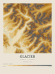 Glacier — Contour Colour print in Saffron & Slate