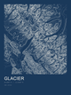 Glacier — Ink print in Blueprint Dark