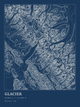 Glacier — Ink print in Blueprint Dark