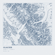 Glacier — Ink print in Blueprint Light (square)
