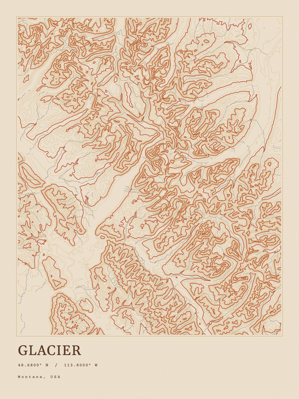Glacier — Ink print in Desert Light