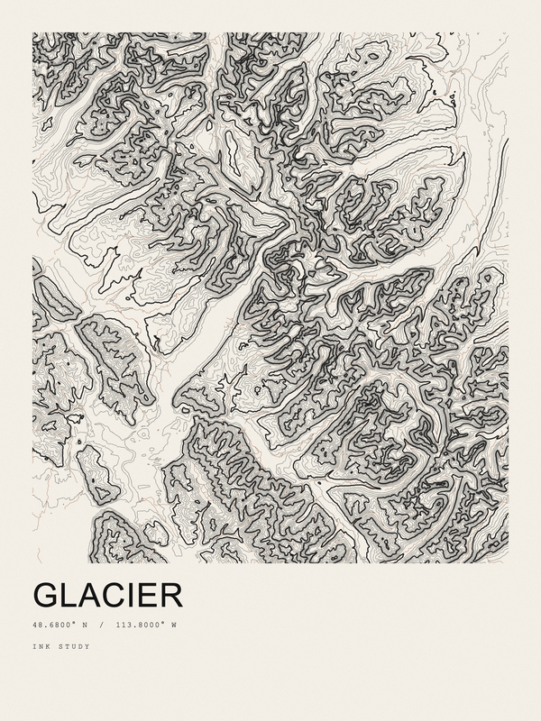 Glacier — Ink print in Ink Light