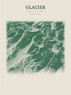 Glacier — Red Relief print in Forest Floor
