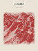Glacier — Red Relief print in Red Earth