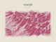 Glacier — Red Relief print in Rose & Stone (landscape)