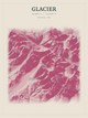 Glacier — Red Relief print in Rose & Stone