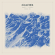 Glacier — Red Relief print in Ultramarine (square)