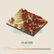 Glacier — Terrain Relief print in Ember & Ochre (square)