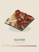 Glacier — Terrain Relief print in Ember & Ochre