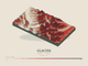 Glacier — Terrain Relief print in Red Earth (landscape)