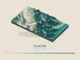 Glacier — Terrain Relief print in Alpine Teal (landscape)