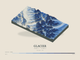 Glacier — Terrain Relief print in Ultramarine (landscape)