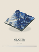 Glacier — Terrain Relief print in Ultramarine