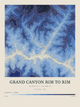 Grand Canyon Rim to Rim — Contour Colour print in Ultramarine