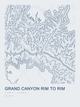 Grand Canyon Rim to Rim — Ink print in Blueprint Light