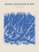 Grand Canyon Rim to Rim — Red Relief print in Ultramarine