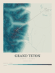 Grand Teton — Contour Colour print in Fjord