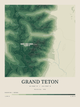Grand Teton — Contour Colour print in Forest Floor