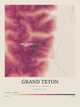 Grand Teton — Contour Colour print in Rose & Stone