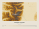 Grand Teton — Contour Colour print in Saffron & Slate (landscape)