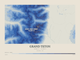 Grand Teton — Contour Colour print in Ultramarine (landscape)