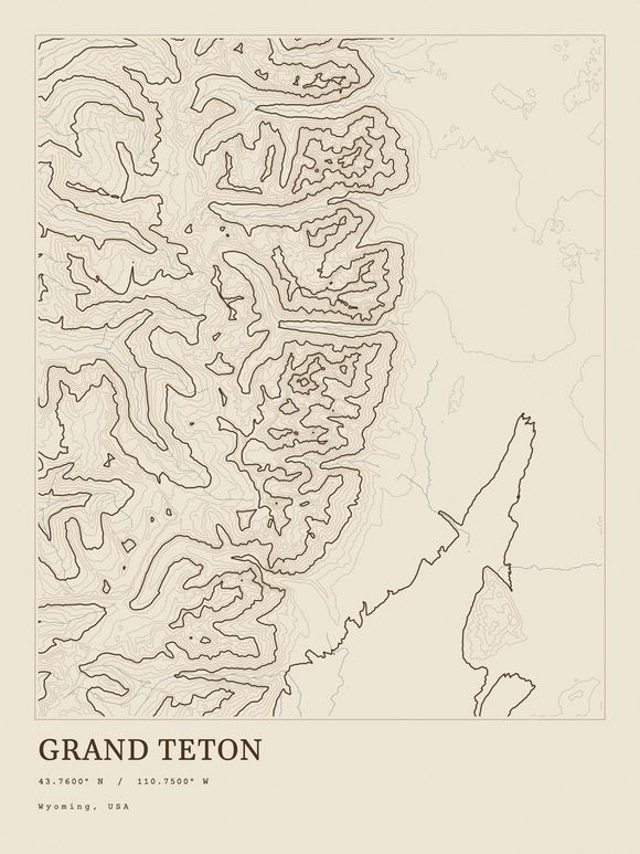 Grand Teton — Ink print in Atlas Light