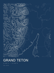 Grand Teton — Ink print in Blueprint Dark