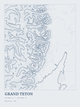 Grand Teton — Ink print in Blueprint Light