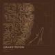 Grand Teton — Ink print in Desert Dark (square)