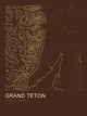 Grand Teton — Ink print in Desert Dark