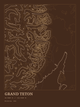 Grand Teton — Ink print in Desert Dark