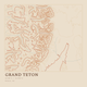 Grand Teton — Ink print in Desert Light (square)