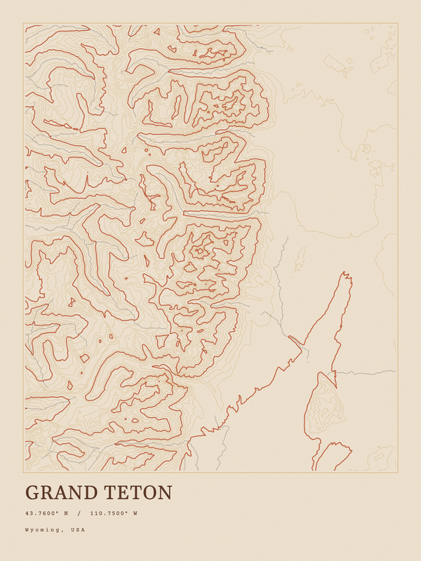 Grand Teton — Ink print in Desert Light