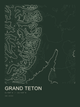 Grand Teton — Ink print in Ranger Dark